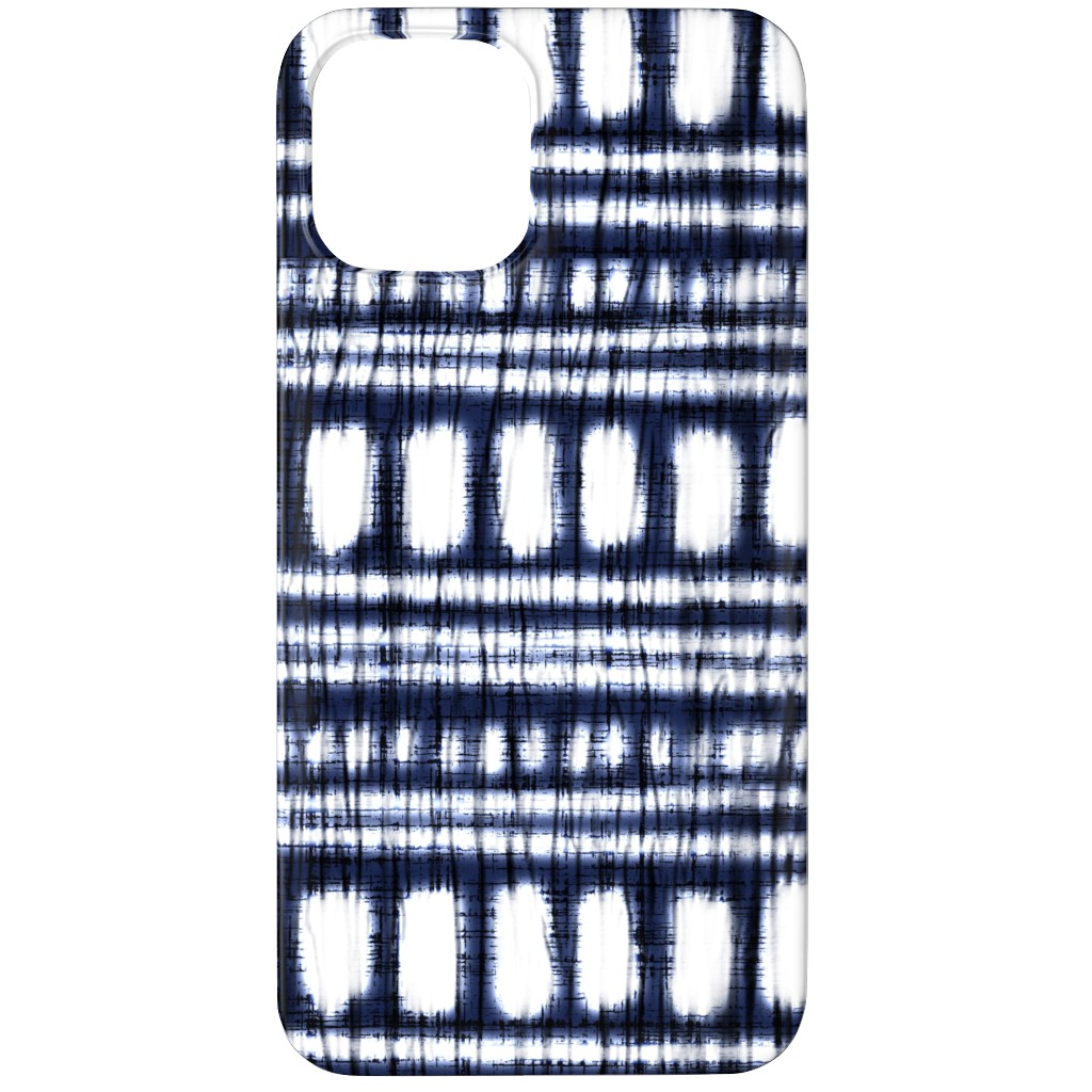 Shibori - Organic and Loose Lines and Dots Phone Case, Silicone Liner Case, Matte, iPhone 12 Pro Max, Blue