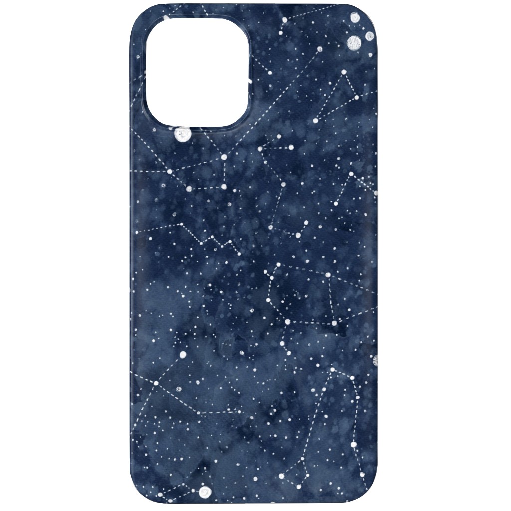 Star Constellations - Blue Phone Case, Silicone Liner Case, Matte, iPhone 12 Pro Max, Blue