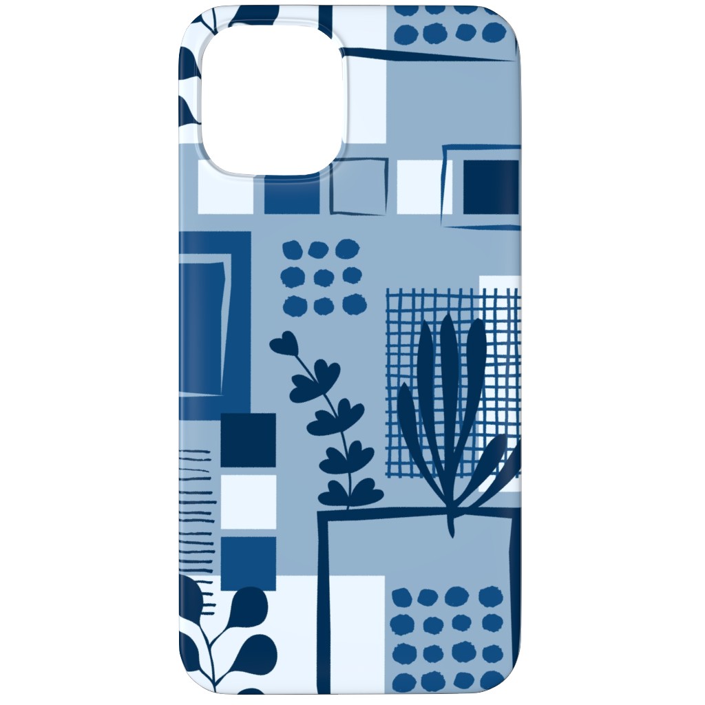 Squared Sea - Blue Phone Case, Silicone Liner Case, Matte, iPhone 12 Pro Max, Blue