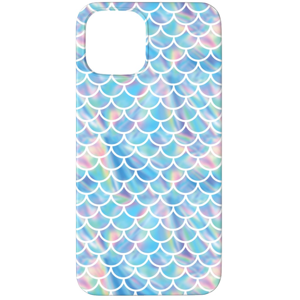 Mermaid Scales - Blue Phone Case, Silicone Liner Case, Matte, iPhone 12 Pro Max, Blue, True Blue