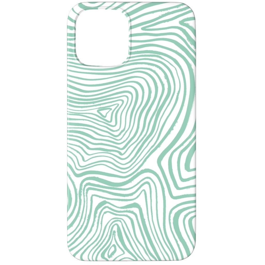 Abstract Wavy Lines - Green Phone Case, Slim Case, Matte, iPhone 12 Pro Max, Green