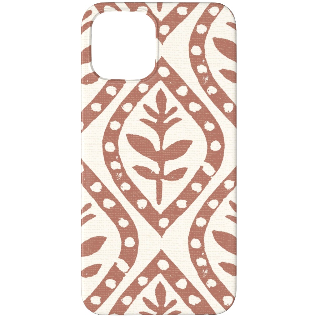 Molly's Print - Terracotta Phone Case, Slim Case, Matte, iPhone 12 Pro Max, Brown, Brown