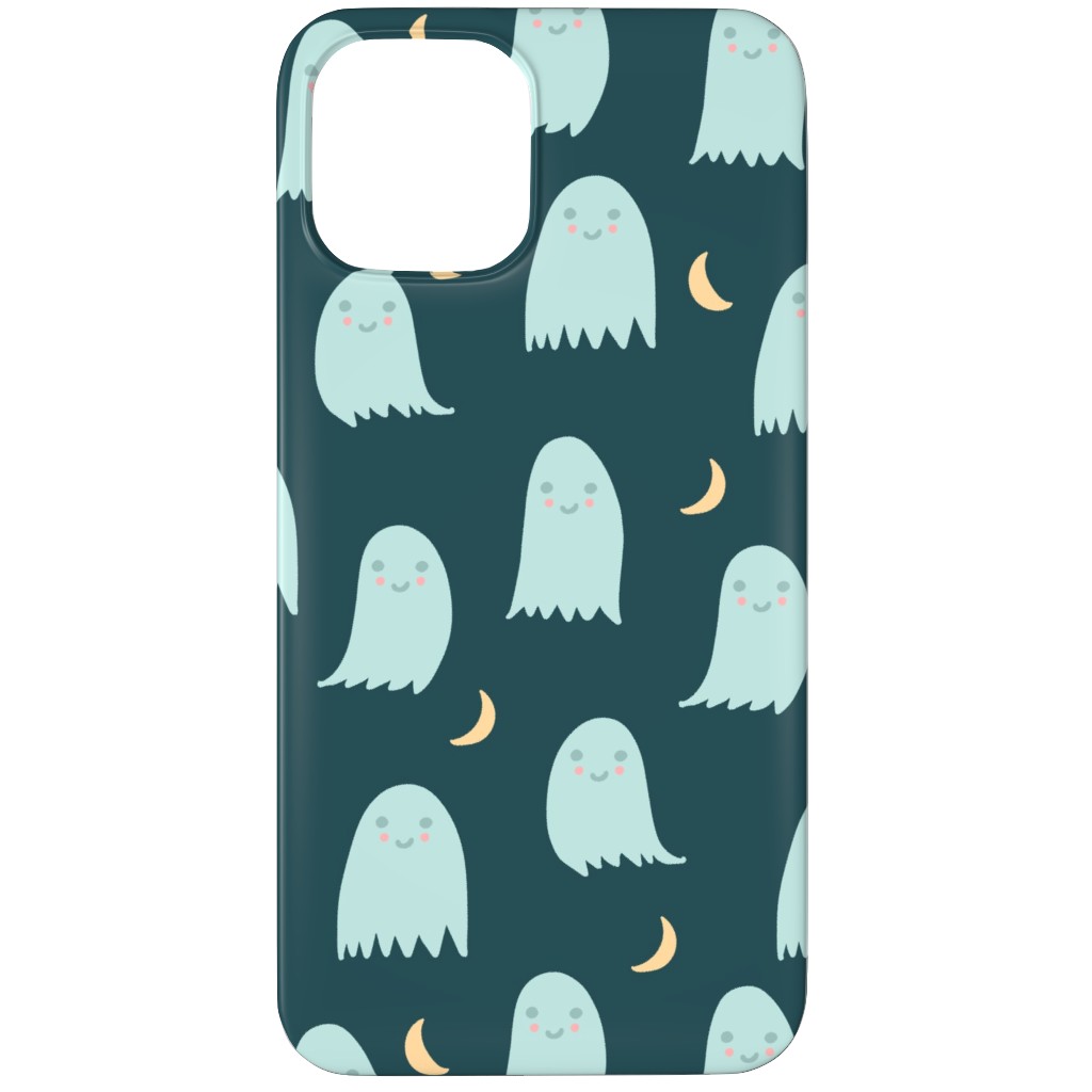 Cute Halloween Ghosts Phone Case, Slim Case, Matte, iPhone 12 Pro Max, Green