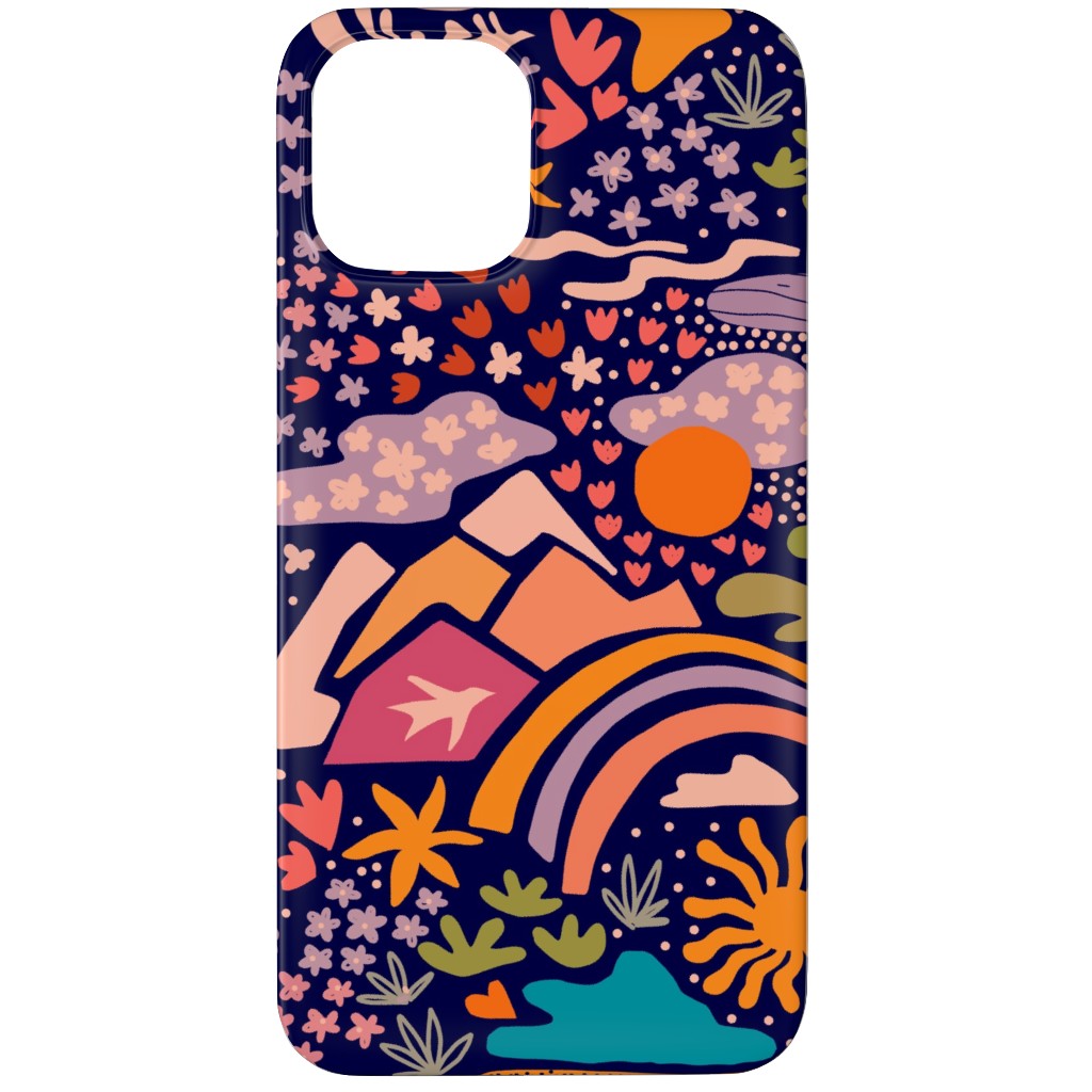 Outdoor Adventure - Dark Blue Phone Case, Slim Case, Matte, iPhone 12 Pro Max, Multicolor