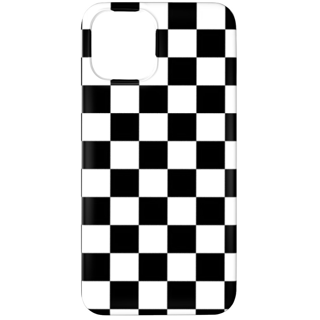 Checker - Black and White Phone Case, Slim Case, Matte, iPhone 12 Pro Max, Black