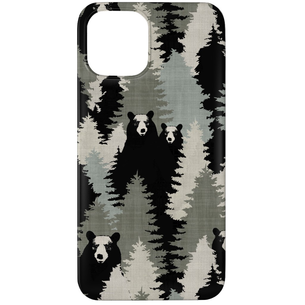 Bears Texture - Green Phone Case, Slim Case, Matte, iPhone 12 Pro Max, Green, Classic Green