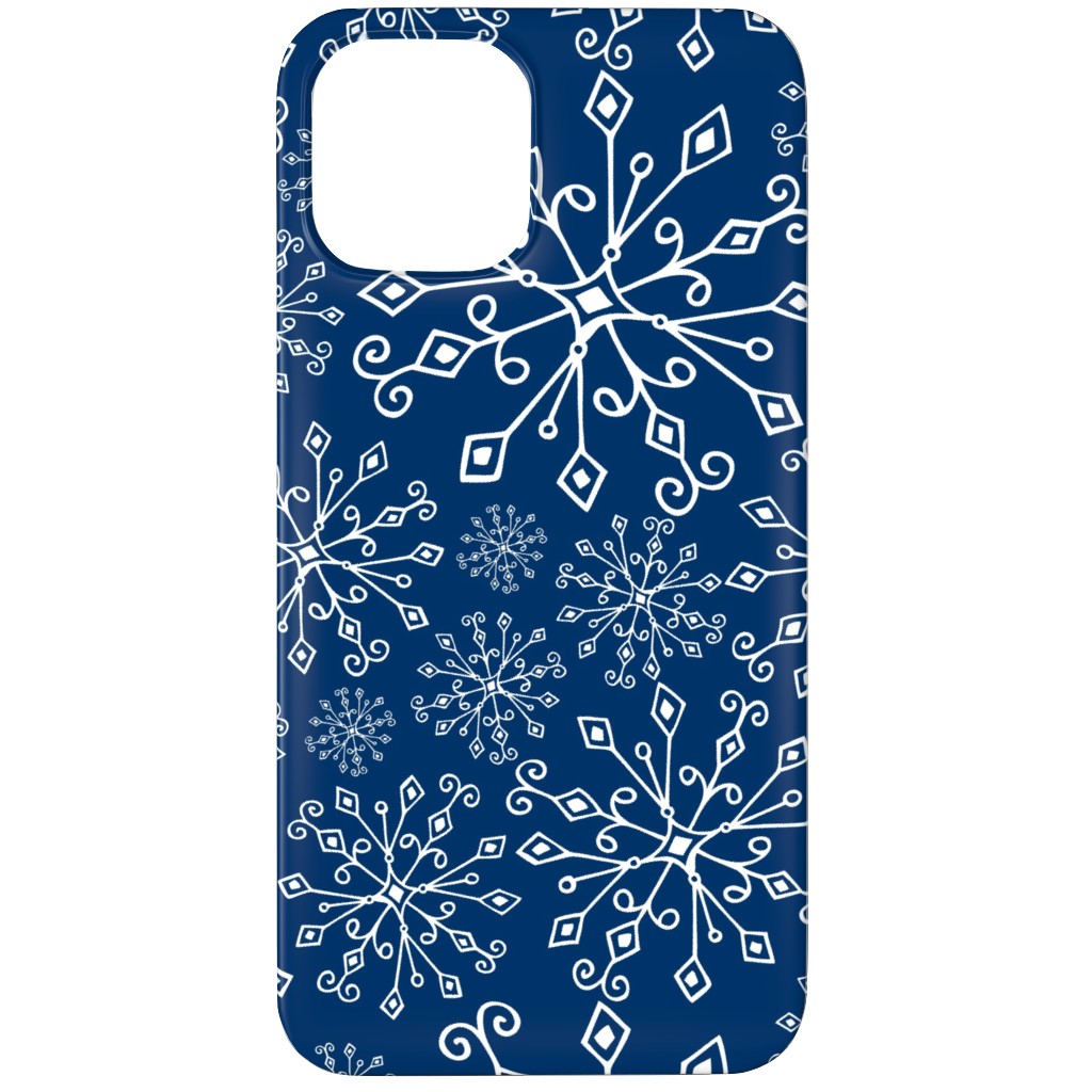 Frost Snowflakes Phone Case, Slim Case, Matte, iPhone 12 Pro Max, Blue