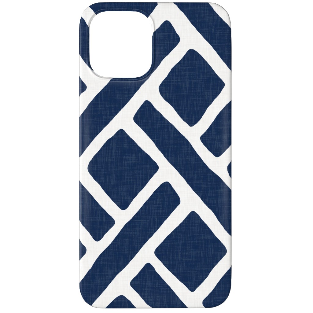 Savannah Trellis Phone Case, Slim Case, Matte, iPhone 12 Pro Max, Blue