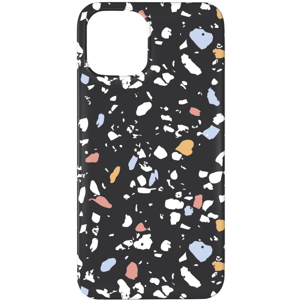 Terrazzo Print - Dark Phone Case, Slim Case, Matte, iPhone 12 Pro Max, Black