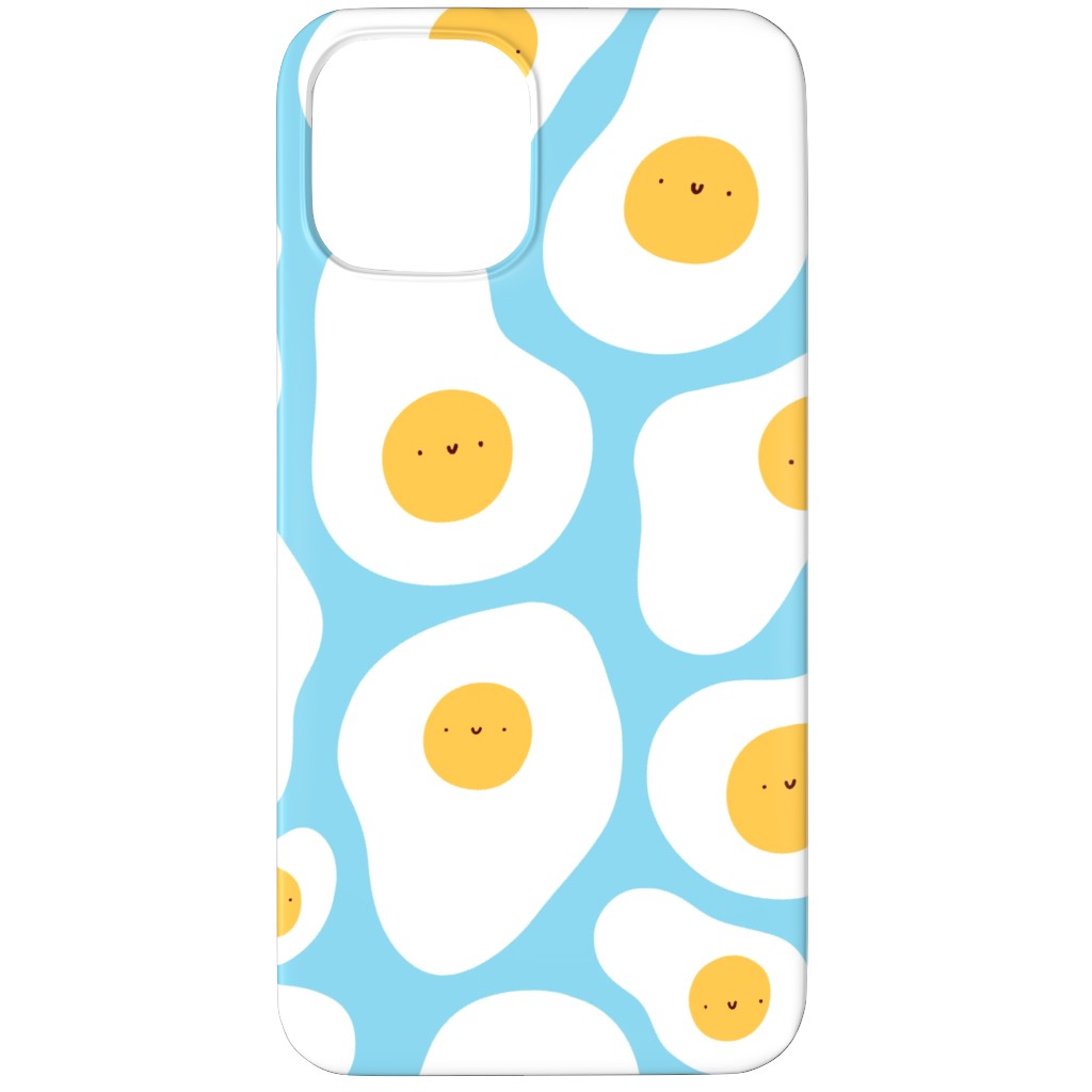 Cute Fried Eggs - Blue Phone Case, Slim Case, Matte, iPhone 12 Pro Max, Blue
