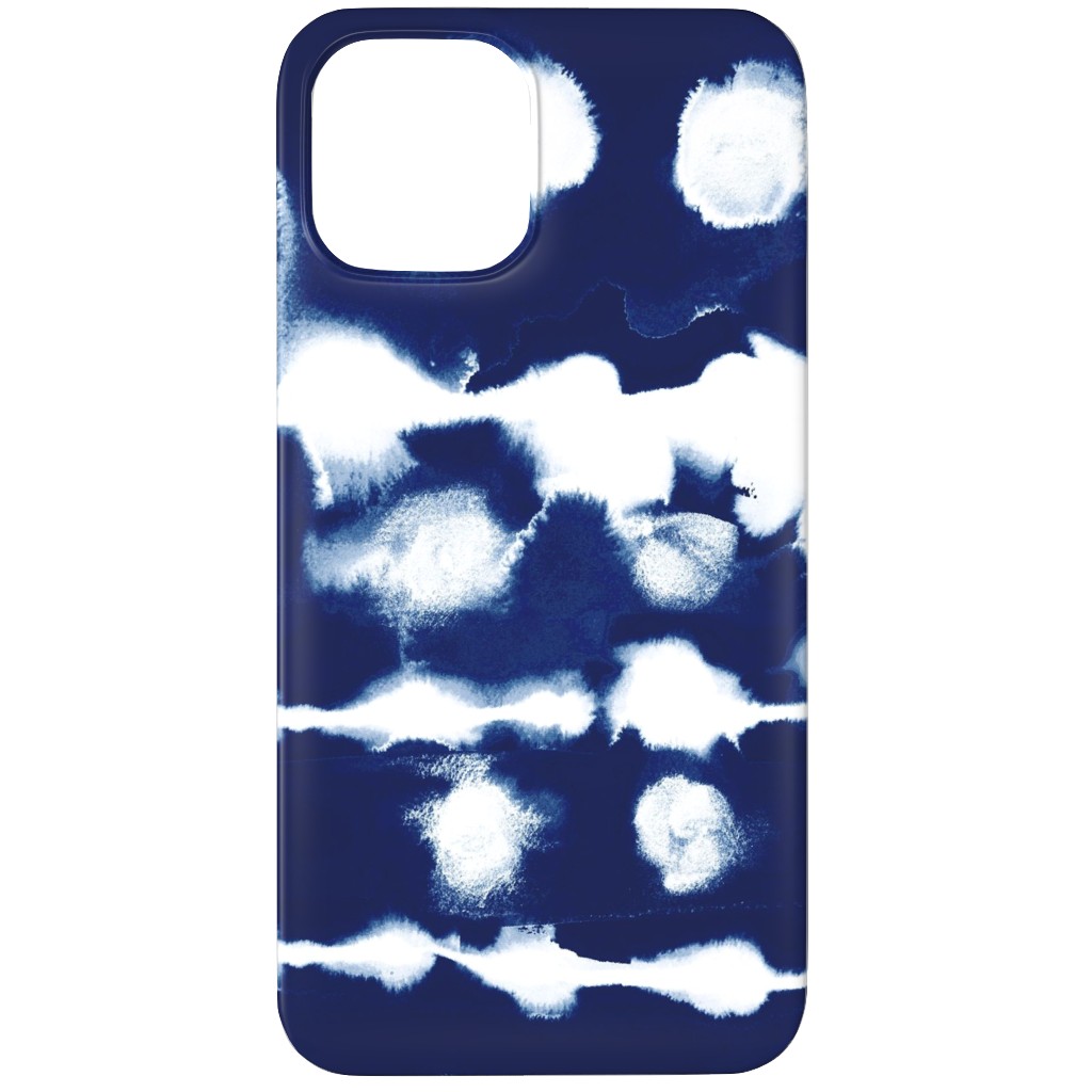 Dye Dot Stripe - Blue Phone Case, Silicone Liner Case, Matte, iPhone 12 Pro, Blue