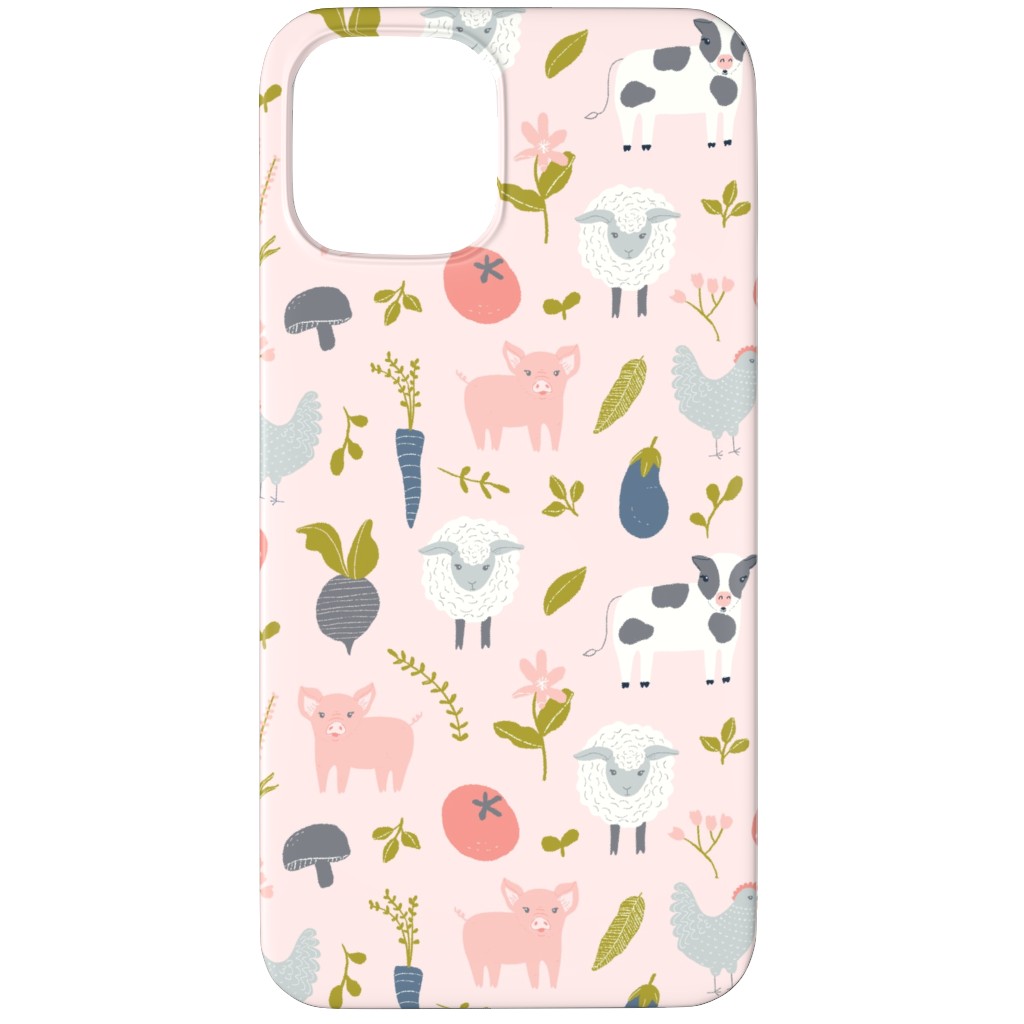 Farm Life - Pink Phone Case, Silicone Liner Case, Matte, iPhone 12 Pro, Pink, Bright Pink