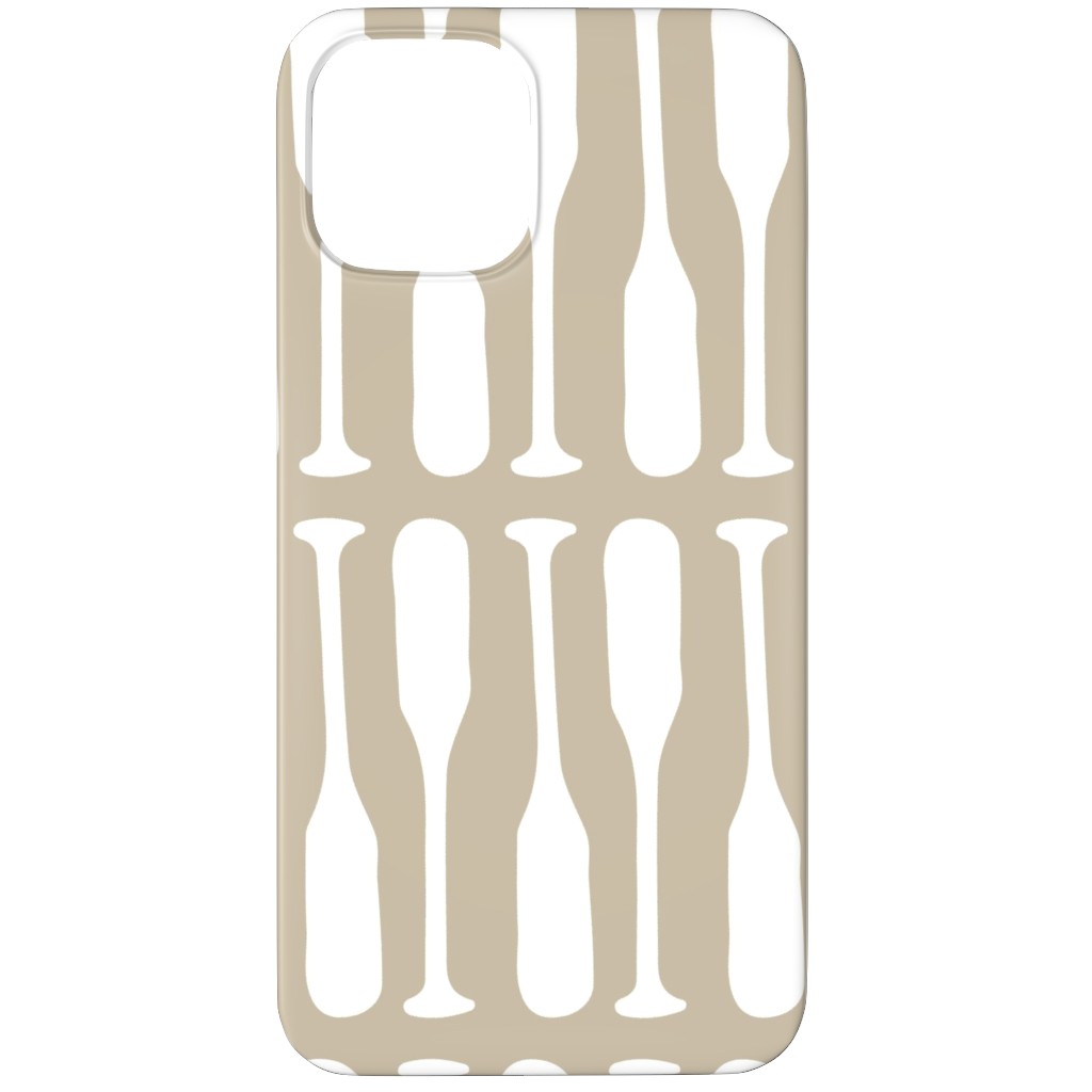 Nautical Boat Oars/Paddles - Neutral Beige Phone Case, Silicone Liner Case, Matte, iPhone 12 Pro, Beige