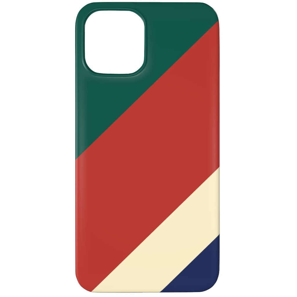 Camping Stripe Diagonal - Multi Phone Case, Silicone Liner Case, Matte, iPhone 12 Pro, Multicolor