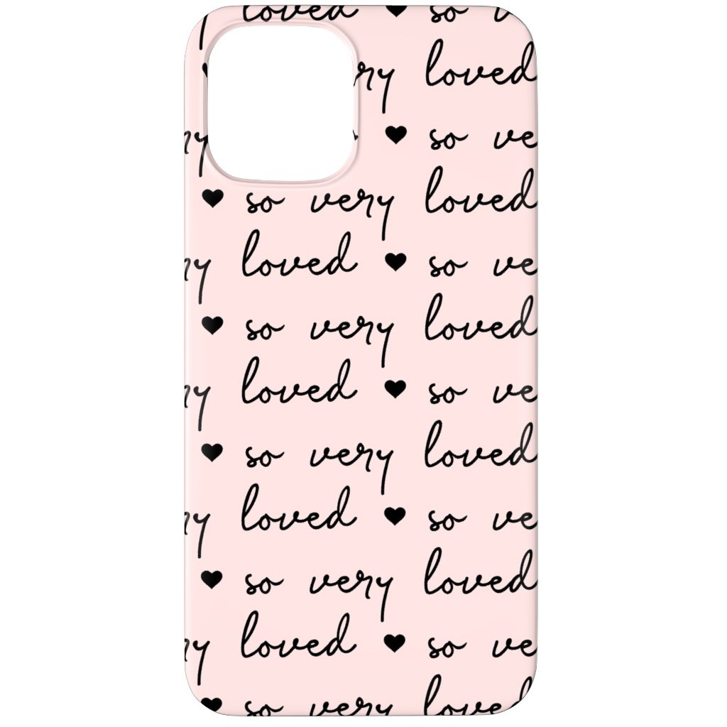 so Very Loved - Pink and Black Phone Case, Silicone Liner Case, Matte, iPhone 12 Pro, Pink