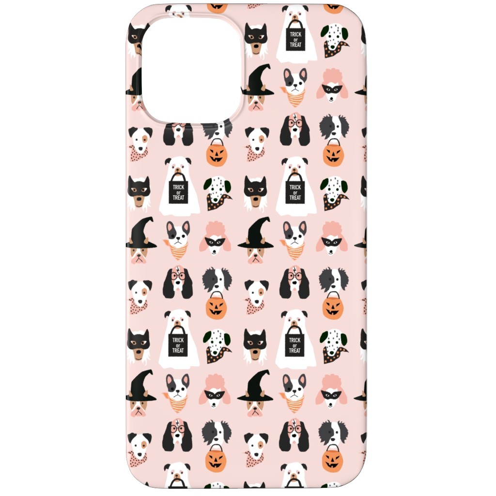 Halloween Puppies on Pink Phone Case, Silicone Liner Case, Matte, iPhone 12 Pro, Pink