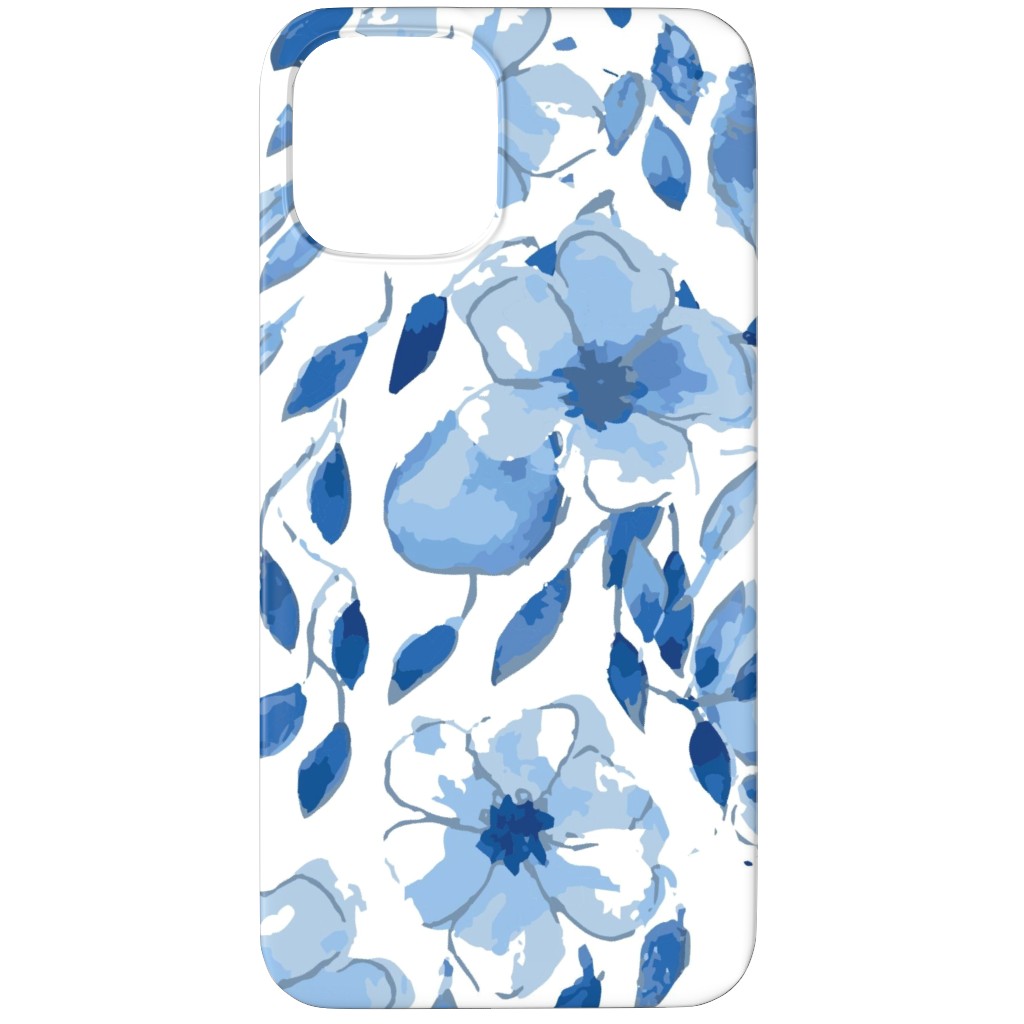 the Flow of the Garden - Blue Phone Case, Silicone Liner Case, Matte, iPhone 12 Pro, Blue