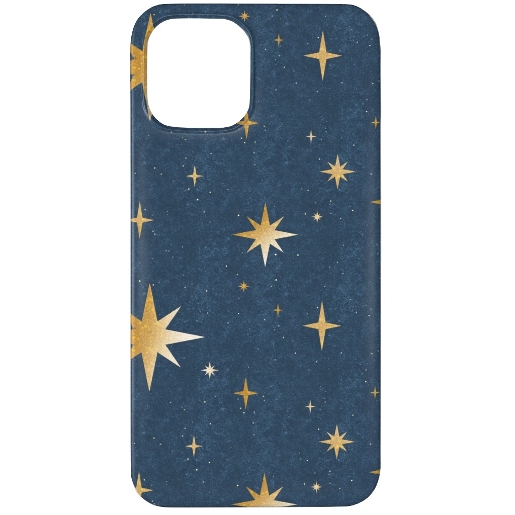 Art Deco Starbursts - Blue Phone Case, Slim Case, Matte, iPhone 12 Pro, Blue