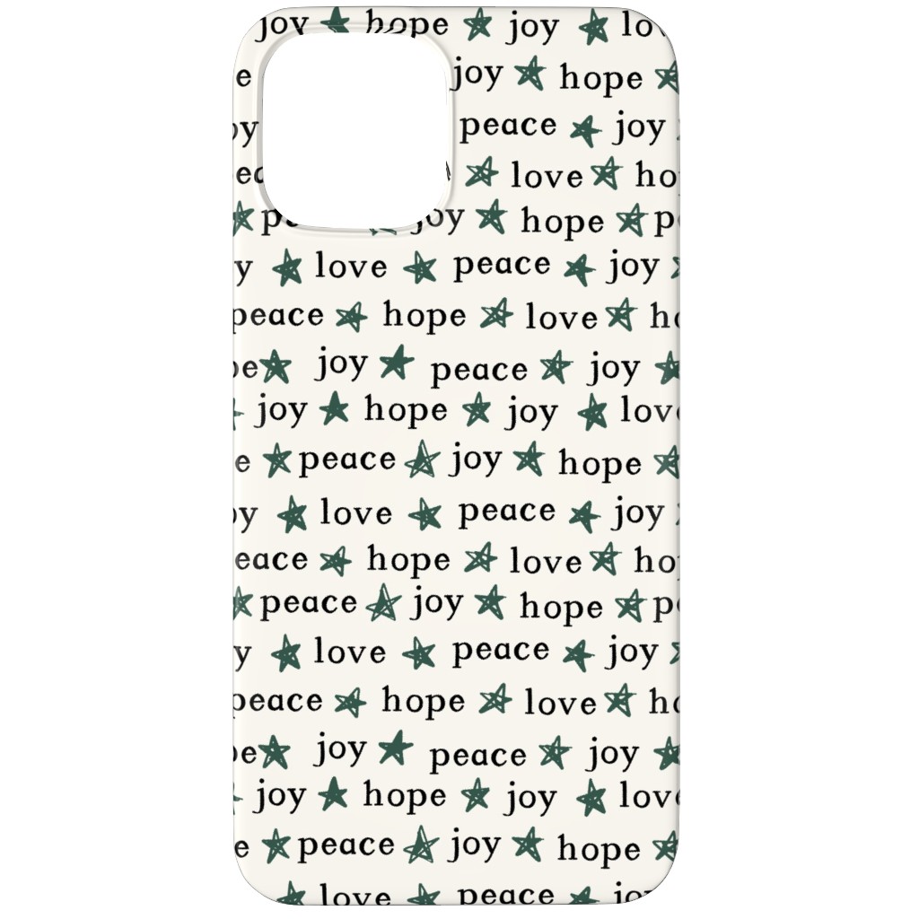 Peace Love Hope Joy - Beige Phone Case, Slim Case, Matte, iPhone 12 Pro, Beige, Pearl