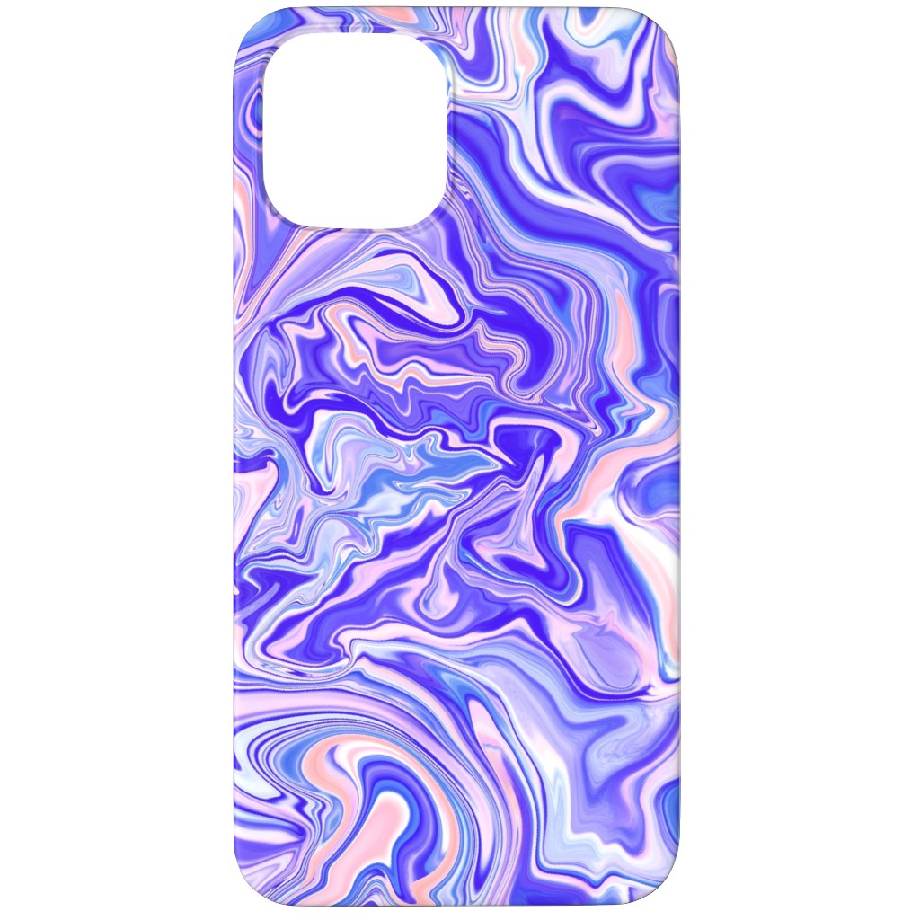 Love Spell Marble - Purple Coral Pink Phone Case, Slim Case, Matte, iPhone 12 Pro, Purple, Purple