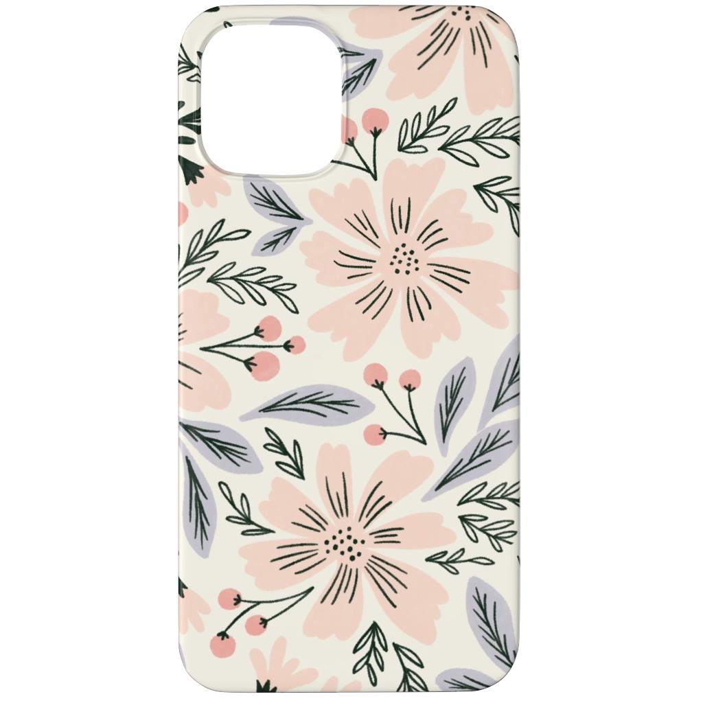 Flora - Pink Phone Case, Slim Case, Matte, iPhone 12 Pro, Pink