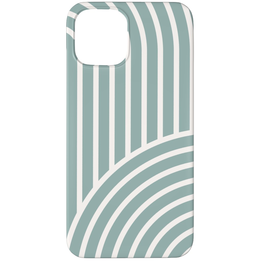 Retro Geometric Phone Case, Slim Case, Matte, iPhone 12 Pro, Green