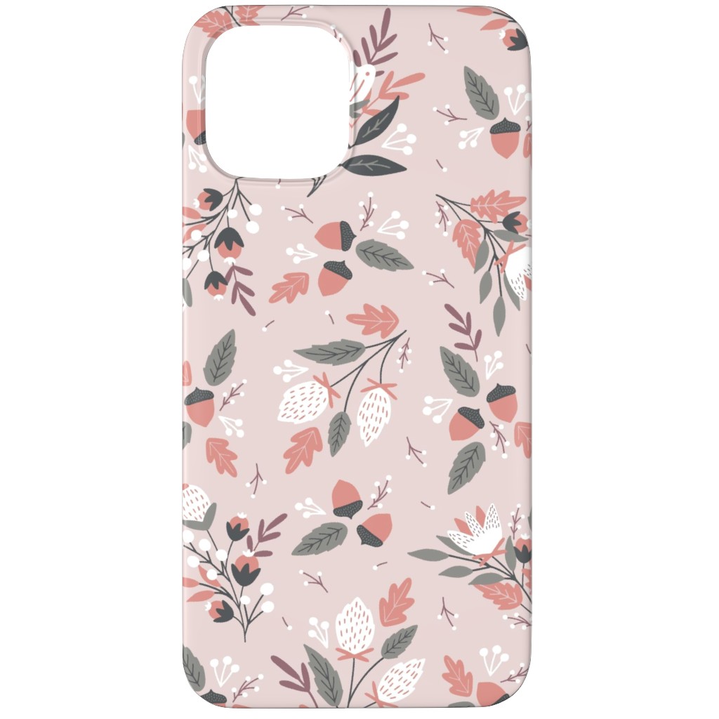 Fall Foliage - Pink Phone Case, Slim Case, Matte, iPhone 12 Pro, Pink, Bright Pink