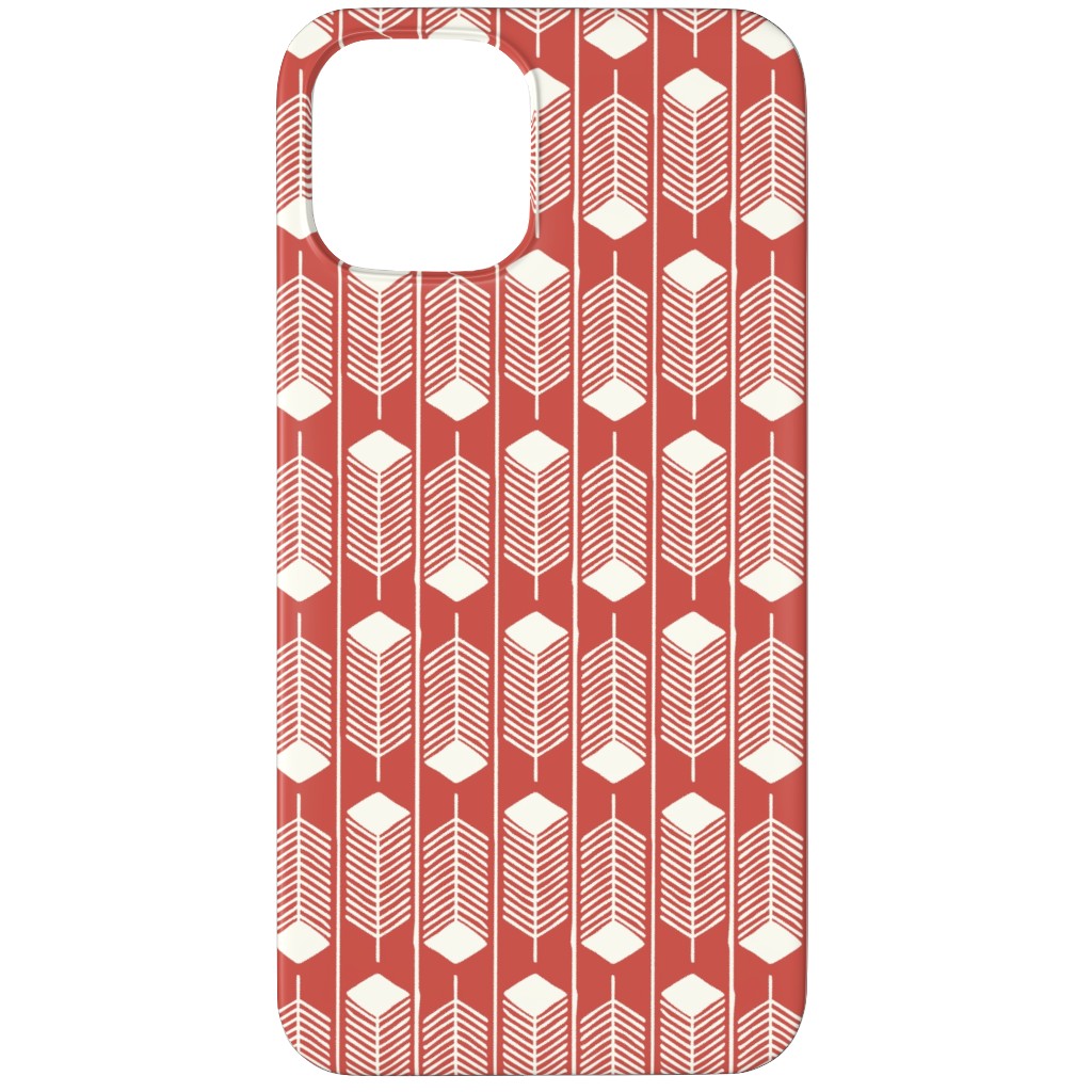 Feathers Charging - Red Phone Case, Slim Case, Matte, iPhone 12 Pro, Red