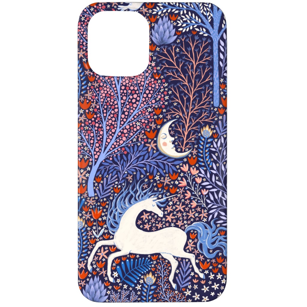 Unicorn in Nocturnal Forest - Purple Phone Case, Slim Case, Matte, iPhone 12 Pro, Purple