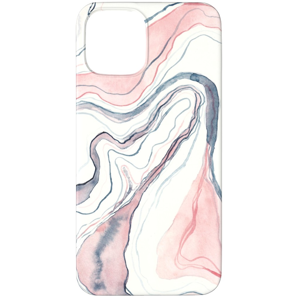 Watercolor Marble Phone Case, Slim Case, Matte, iPhone 12 Pro, Pink