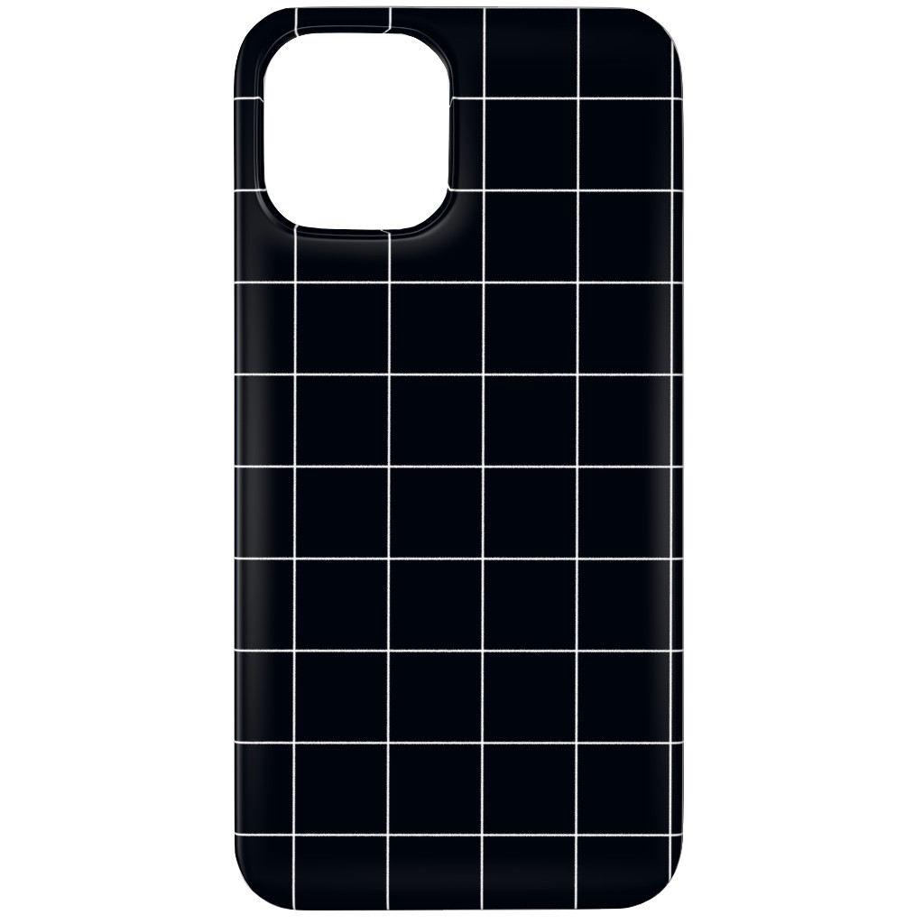 Grid - Black Ad White Phone Case, Slim Case, Matte, iPhone 12 Pro, Black