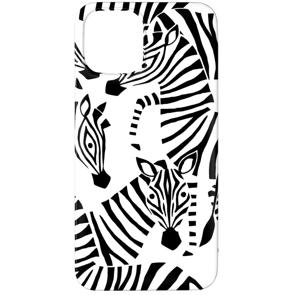 Zebras - Black & White Phone Case, Slim Case, Matte, iPhone 12 Pro, Black, Black