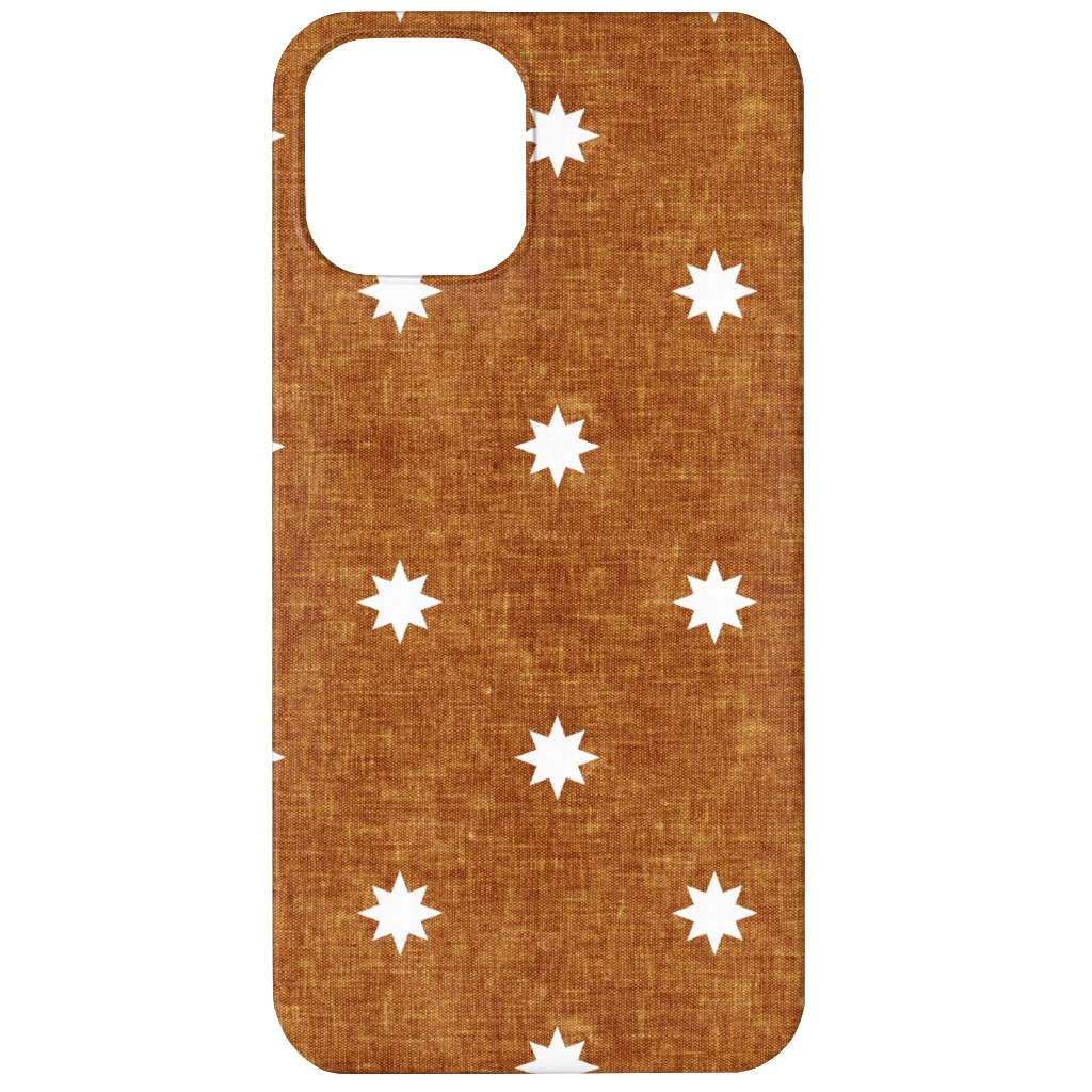 Vintage Stars Phone Case, Silicone Liner Case, Matte, iPhone 12, Orange