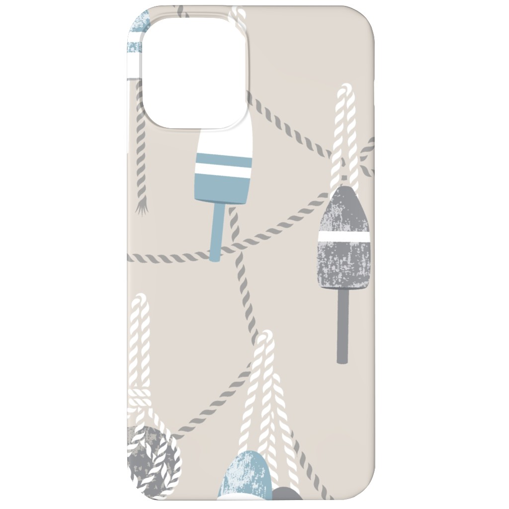 Lobster Buoy - Beige Phone Case, Silicone Liner Case, Matte, iPhone 12, Beige, Pearl