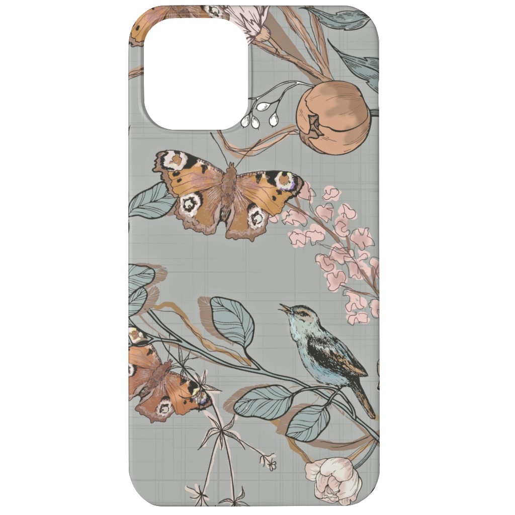 Naturalist - Antoinette Phone Case, Silicone Liner Case, Matte, iPhone 12, Gray