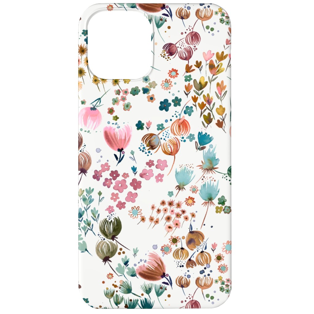 Meadow Flowers - Multi Phone Case, Silicone Liner Case, Matte, iPhone 12, Multicolor
