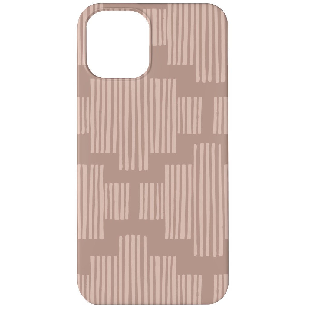 Step Into It - Dusty Rose Phone Case, Silicone Liner Case, Matte, iPhone 12, Pink, Bright Pink