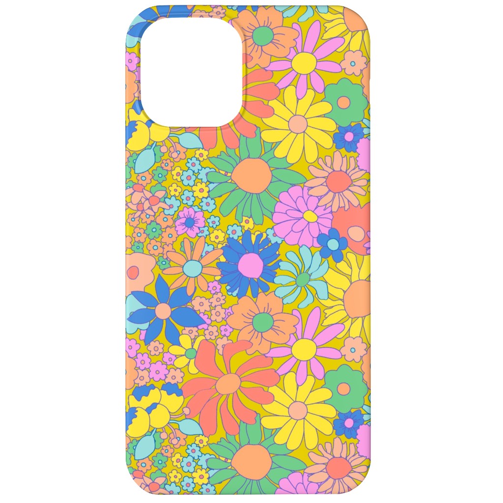 Groovy Meadow - Multi Phone Case, Silicone Liner Case, Matte, iPhone 12, Multicolor