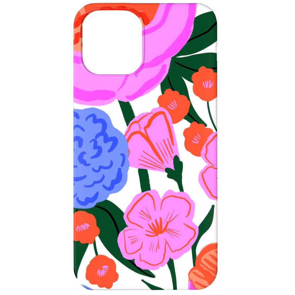 Garden Floral - Brights Phone Case, Silicone Liner Case, Matte, iPhone 12, Multicolor