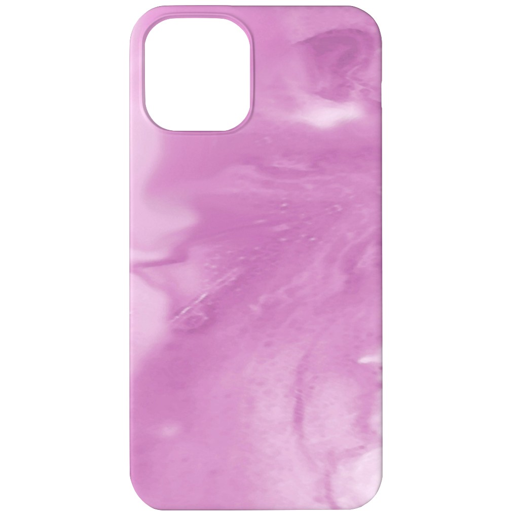 Abstract Watercolor Marble Phone Case, Silicone Liner Case, Matte, iPhone 12, Purple