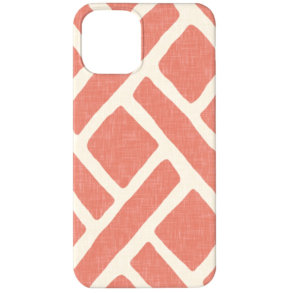 Savannah Trellis Phone Case, Silicone Liner Case, Matte, iPhone 12, Pink