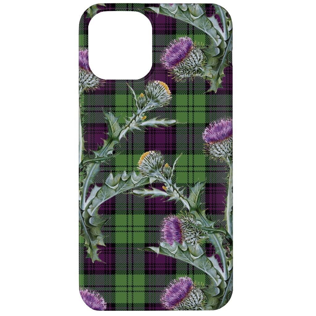 Feochadan Tartan - Green and Purple Phone Case, Silicone Liner Case, Matte, iPhone 12, Green, Classic Green