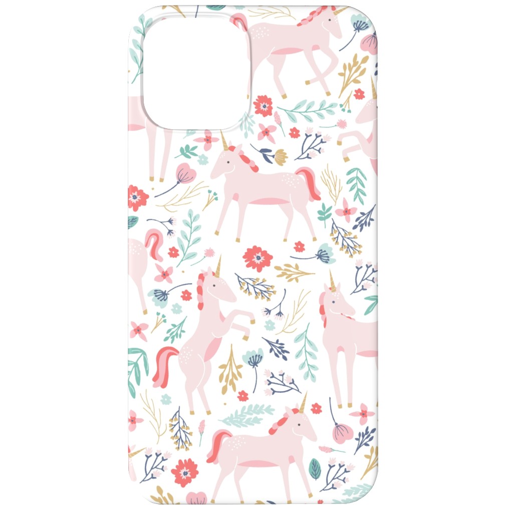 Unicorn Fields Phone Case, Silicone Liner Case, Matte, iPhone 12, Pink