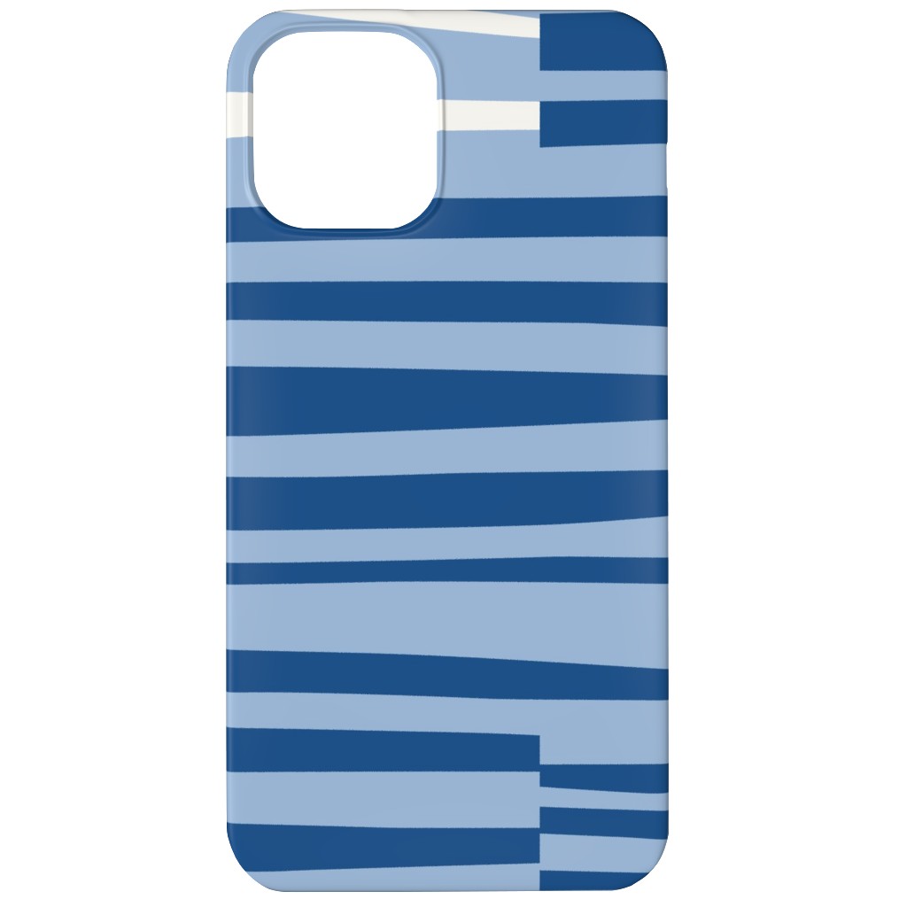 Twiggy Stripes Phone Case, Silicone Liner Case, Matte, iPhone 12, Blue