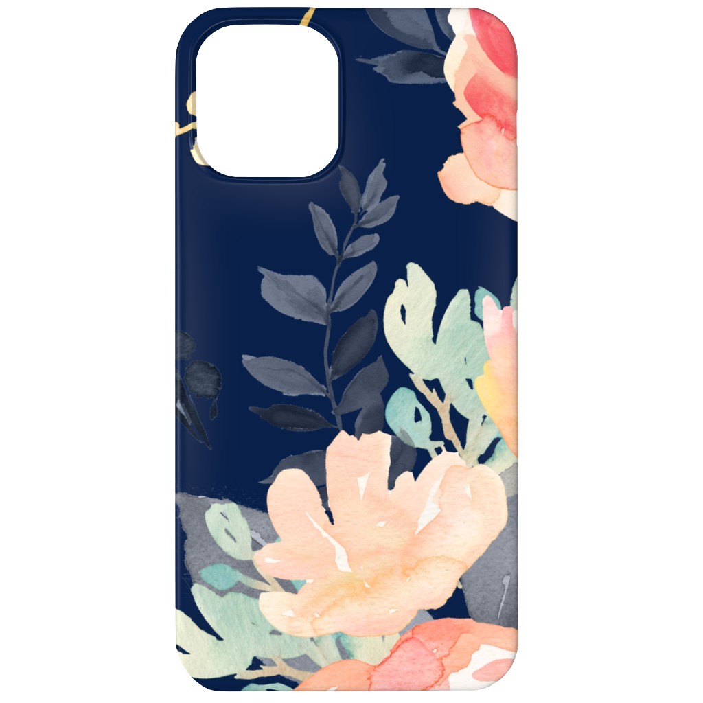 Watercolor Florals Phone Case, Silicone Liner Case, Matte, iPhone 12, Multicolor, Silhouette