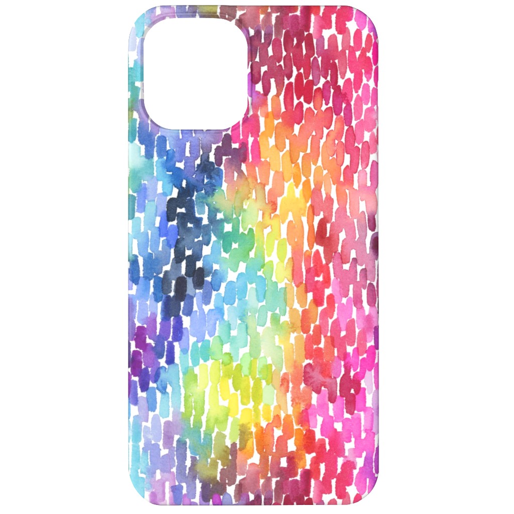 Watercolor Marks - Multi Phone Case, Silicone Liner Case, Matte, iPhone 12, Multicolor