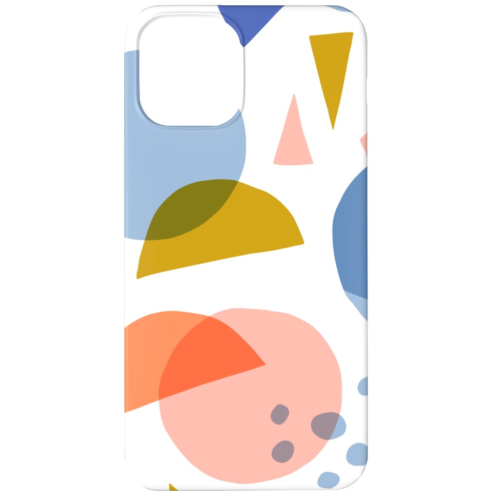 Abstract Circles and Triangles - Multi Phone Case, Silicone Liner Case, Matte, iPhone 12, Multicolor