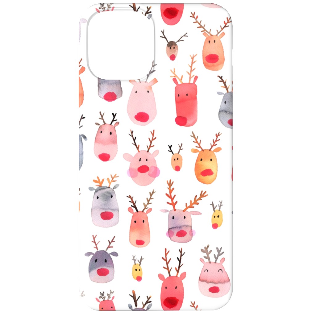 Rudolph Reindeers Phone Case, Slim Case, Matte, iPhone 12, Red