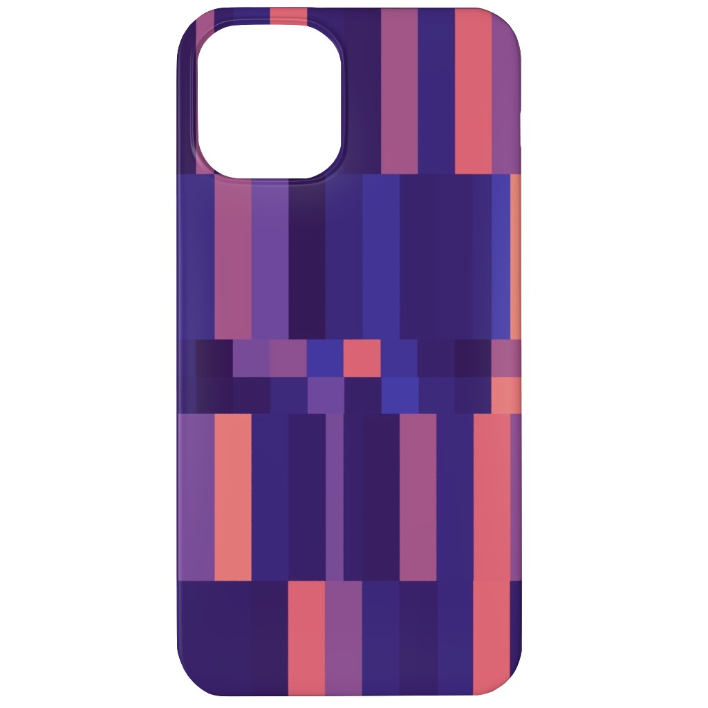 Stipe and Square - Dark Phone Case, Slim Case, Matte, iPhone 12, Purple