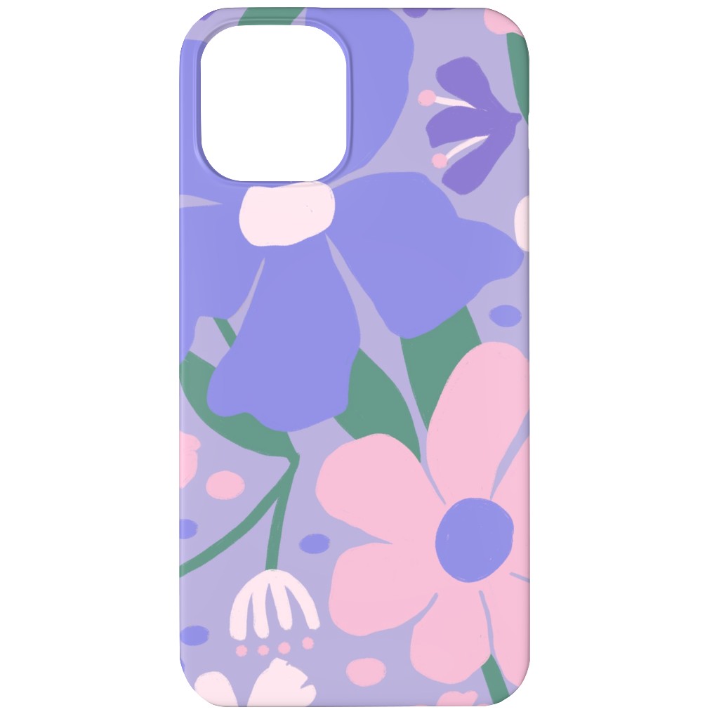 Blooming Garden on Lilac Phone Case, Slim Case, Matte, iPhone 12, Purple